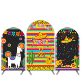 Fiesta Thema Farbe Flaggen Bogen Hintergrund Bausatz Banner